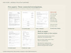The Impossible Post Office — the existing preview of all five actual printable pages and its preparation instructions, fully preserved in a landscape gallery canvas.