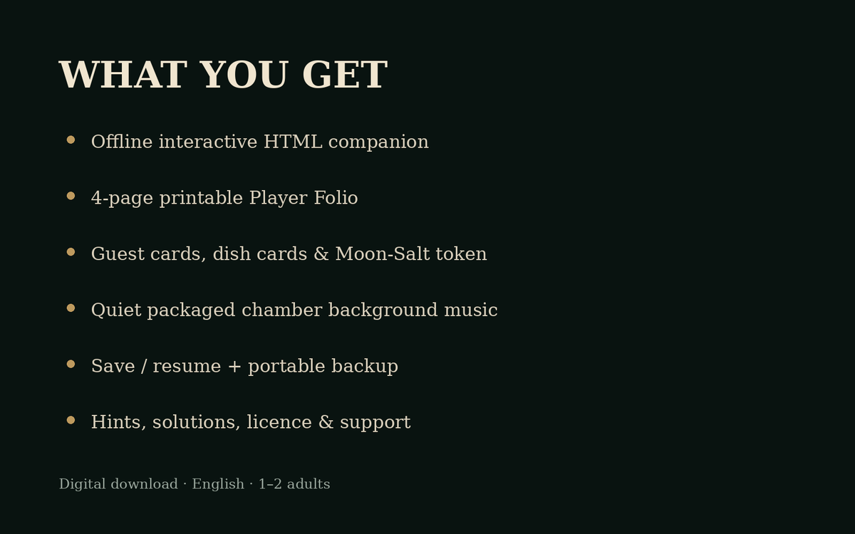 Contents of the Six Seats at Midnight 1.5.0 digital download